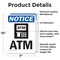 Signmission Atm Sign With Symbol, 7 in W x Rectangle, Vinyl Decal OS-2PACK-NS-D-710-V-10181 - alternate 4